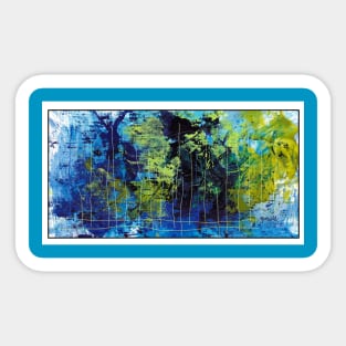 Blue green nature abstract Sticker